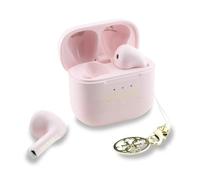 CG MOBILE Guess Charm TWS - Auricolari wireless con effetto lucido e logo classico stampato, colore: Rosa