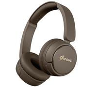 CG MOBILE Guess - Cuffie auricolari Bluetooth 5.3 con logo metallico (marrone)
