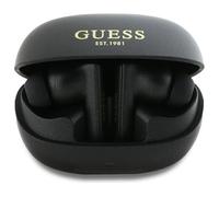 CG Mobile Guess Cuffie Bluetooth TWS + Capsule Docking Station Logo Stampato Nero