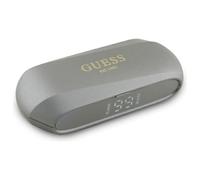 CG Mobile Guess Cuffie Bluetooth TWS + Docking Station Elongated Metallic Logo Taupe stampato
