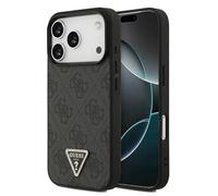 CG MOBILE Guess - Custodia a triangolo in pelle 4G, compatibile con MagSafe per iPhone 17 Pro Max, colore: Nero