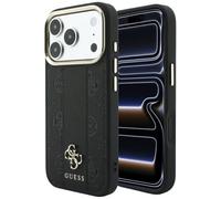 CG MOBILE Guess - Custodia con logo 4G compatibile con MagSafe per iPhone 18 Pro / 17 Pro (nero)