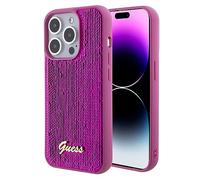 CG MOBILE Guess Custodia con paillettes per iPhone 15 Pro (fucsia)