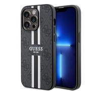 CG MOBILE Guess - Custodia per telefono compatibile con Magsafe - Custodia per iPhone 15 Pro Max in pelle PU 4G nera, antigraffio, comoda e resistente, custodia rigida con porte accessibili e logo