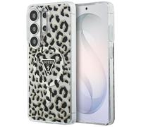 CG MOBILE Guess - Custodia triangolare con stampa leopardata IML compatibile con MagSafe per Samsung Galaxy S26 Ultra (nero)