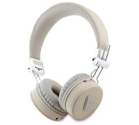 CG MOBILE Guess ENC Cuffie Bluetooth Grained Classic Round Shape Beige