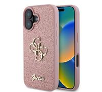 CG MOBILE Guess Fixed Glitter Big 4G - Cover per iPhone 16, colore: Rosa