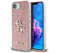 CG MOBILE Guess Fixed Glitter Big 4G - Cover per iPhone 16e, colore: Rosa