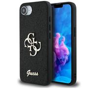 Custodia Guess Fixed Glitter Big 4G per iPhone 16e nero - Nouvo