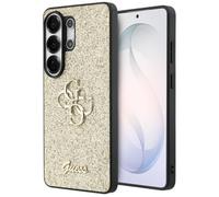 CG MOBILE Guess Fixed Glitter grande 4G Custodia con cornice in metallo per Samsung Galaxy S26 Ultra (oro)