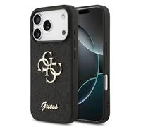 CG MOBILE Guess Fixed Glitter Grande 4G Custodia per iPhone 17 Pro Max (Nero)