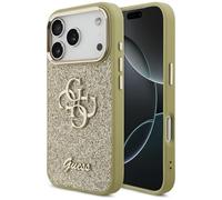 Custodia Guess Fixed Glitter Big 4G Metal Frame per iPhone 17 Pro oro - Nouvo
