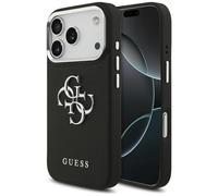 CG MOBILE Guess Grained - Custodia con logo classico 4G per iPhone 17 Pro, colore: Nero