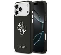 CG MOBILE Guess Grained - Custodia con logo classico 4G per iPhone 17 Pro Max, colore: Nero