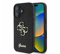 CG Mobile Guess GUHCP16SHG4SGK - Custodia rigida per iPhone 16 da 6,1", colore: Nero