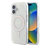 CG Mobile Guess GUHMP16MH4DTEH - Custodia rigida per iPhone 16 Plus da 6,7", colore: Bianco