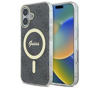 CG MOBILE Guess GUHMP16MH4STK IML 4G - Custodia per iPhone 16 Plus da 6,7", colore: Nero