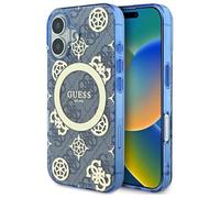 CG Mobile Guess GUHMP16SH4PYEEB - Custodia rigida per iPhone 16 6.1", colore: Blu