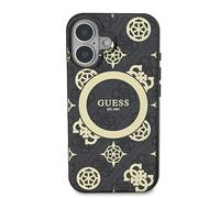 CG Mobile Guess GUHMP16SH4PYEEK - Custodia rigida per iPhone 16 6.1", colore: Nero