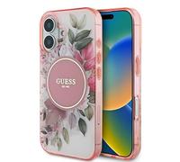 CG MOBILE Guess GUHMP16SHFWBDCEP - Custodia rigida per iPhone 16 6.1", colore: Rosa