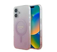 Custodia Guess per iPhone 16 6.1 rosa custodia rigida IML Glitter Gradient MagSafe - Nouvo