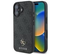 CG MOBILE Guess GUHMP16SP4SM4MK - Custodia per iPhone 16 6.1", con licenza 4G Small Classic, compatibile con MagSafe