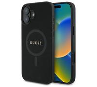 CG MOBILE Guess GUHMP16SPSAHMCK - Custodia per iPhone 16 6.1", con logo Saffiano Classic, colore: Nero