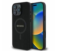 CG Mobile Guess GUHMP16XPSAHMCK - Custodia rigida per iPhone 16 Pro Max 6.9", con logo Saffiano Classic, colore: Nero