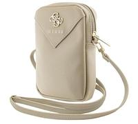 Borsa triangolare in pelle Guess ZIP - Beige scuro, universale