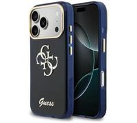 CG MOBILE Guess IML 4G Script Metal - Custodia per iPhone 17 Pro Max, colore: Blu