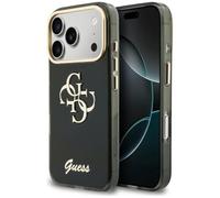 CG MOBILE Guess IML 4G Script Metal - Custodia per iPhone 18 Pro Max / 17 Pro Max (nero)