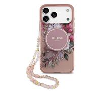 CG MOBILE Guess IML - Bracciale compatibile con custodia MagSafe per iPhone 17 Pro Max (rosa)
