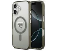CG MOBILE Guess IML Gradient Triangle Logo Compatibile con MagSafe Custodia per iPhone 17 (Khaki)