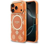 CG MOBILE Guess IML Peony Dot compatibile con MagSafe Custodia per iPhone 17 Pro (arancione)