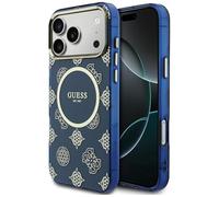 CG MOBILE Guess IML Peony Dot Compatibile con MagSafe Custodia per iPhone 17 Pro Max (Blu)