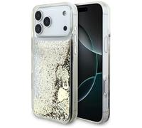 CG MOBILE Guess Liquid Glitter 4 Charms Custodia per iPhone 17 Pro Max (oro)