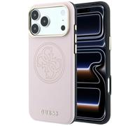 CG MOBILE Guess Logo perforato 4G Gold compatibile con MagSafe custodia per iPhone 18 Pro / 17 Pro (rosa)