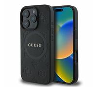 CG MOBILE Guess Magsafe - Custodia rigida in PU Saffiano con logo classico peonia per iPhone 16 Pro - B