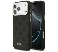 CG MOBILE Guess Peony Hot Stamp Script compatibile con custodia MagSafe per iPhone 17 Pro Max (nero)