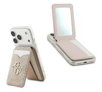 CG Mobile Custodia Guess PU 4G, portacarte magnetico, specchio e supporto, Rosa caramella 11,9 cm