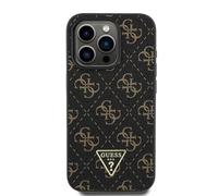 CG MOBILE Guess PU Nuova custodia rigida 4G con logo triangolare per iPhone 16 Pro - Nero