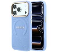 CG MOBILE Guess Saffiano Peonia & Anello Compatibile con MagSafe Custodia per iPhone 18 Pro Max / 17 Pro Max (azzurro)