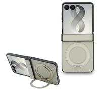CG MOBILE Guess - Supporto magnetico ad anello con logo classico granulato, compatibile con custodia MagSafe per Samsung Galaxy Z Fold8 Ultra (beige)