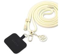 CG MOBILE Guess, tracolla rimovibile con cordino e ciondolo 4G (oro e beige)