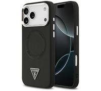 CG MOBILE Guess Triangle Logo Compatibile con MagSafe Custodia per iPhone 17 Pro (Nero)