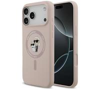 CG MOBILE Karl Lagerfeld - Anello in silicone "Karl & Choupette", compatibile con custodia MagSafe per iPhone 17 Pro Max (rosa)
