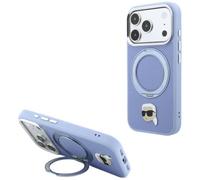 CG MOBILE Karl Lagerfeld con supporto ad anello a 360° e perno a testa Karl compatibile con custodia MagSafe per iPhone 18 Pro / 17 Pro (azzurro)