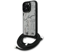 Custodia Karl Lagerfeld Crossbody Grained Logo per iPhone 16 Pro Max, grigia - Nouvo