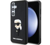 CG MOBILE Karl Lagerfeld Custodia con Cover Posteriore per Samsung Galaxy S24 in Gomma 3D Iconic Nero (S921-Galaxy S24)