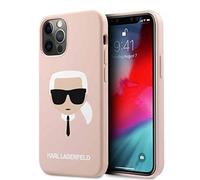CG MOBILE Karl Lagerfeld - Custodia in silicone liquido per iPhone 13 Pro Max (6,7 pollici), colore: Rosa chiaro
